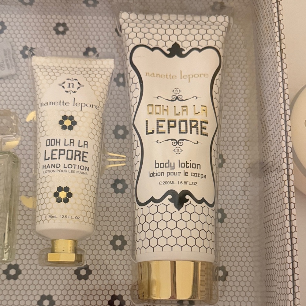 Nanette Lepore Ooh La La Lepore Body Lotion Set - White and Gold Accents